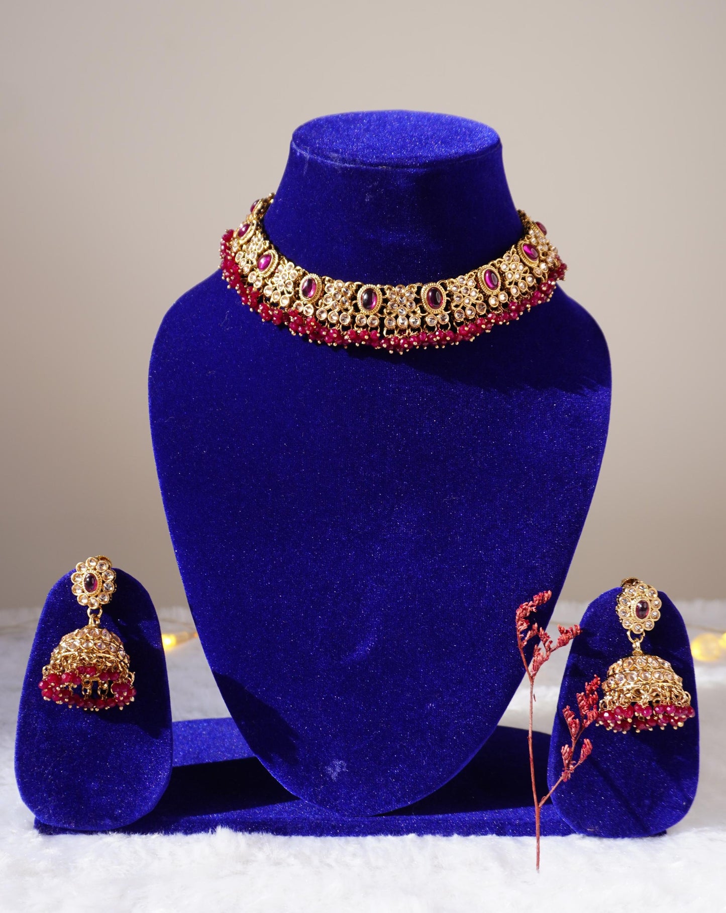 Kundan Necklace Set AGK037