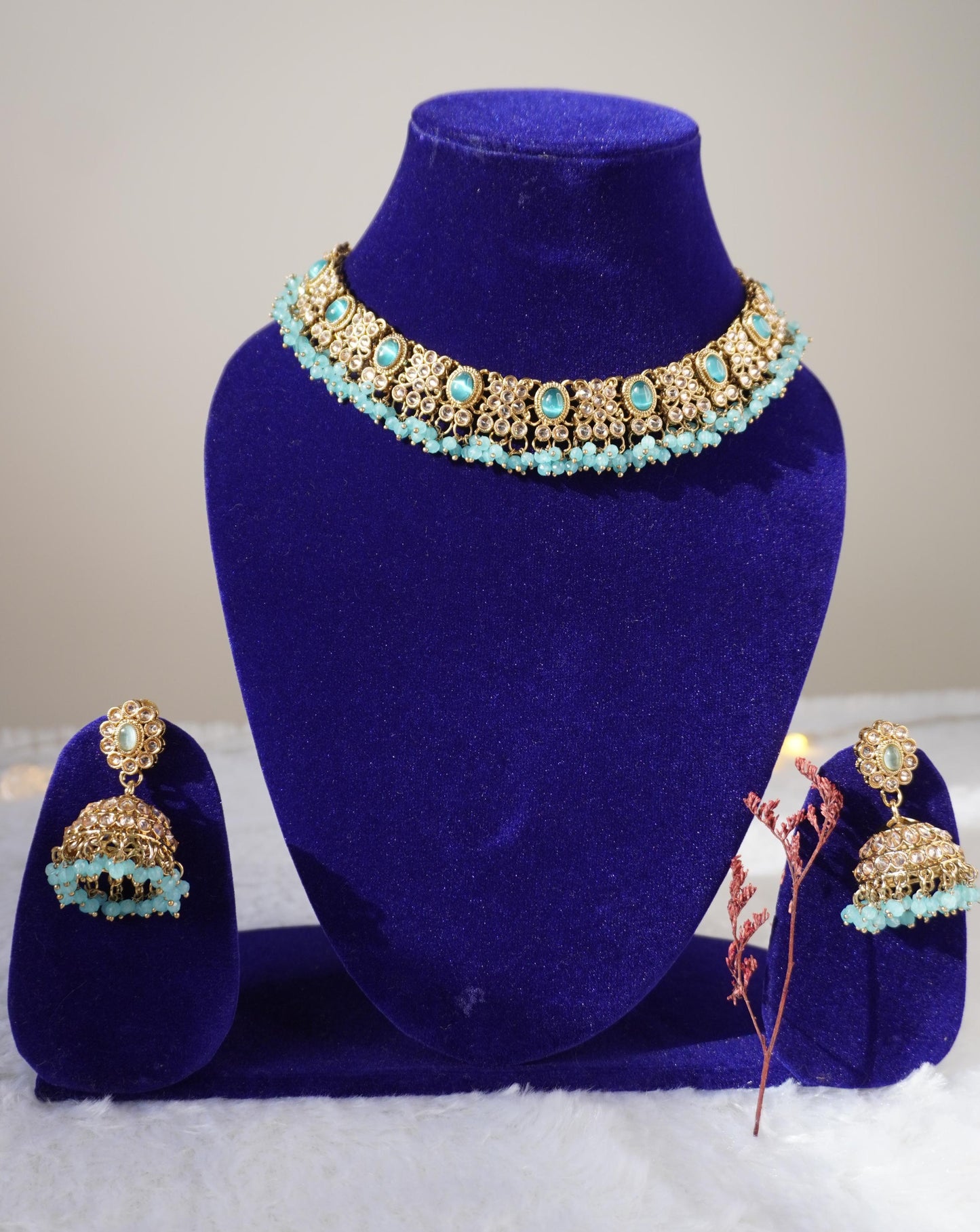 Kundan Necklace Set AGK037