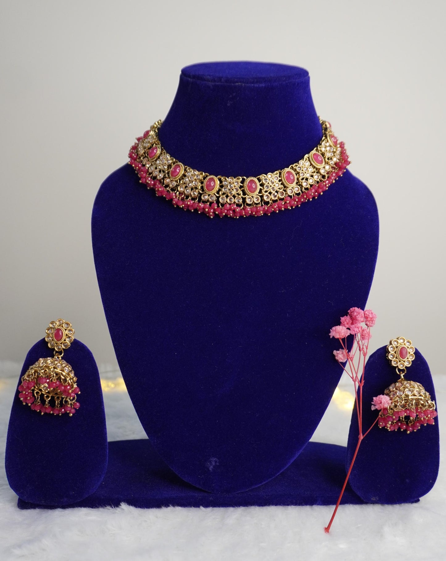 Kundan Necklace Set AGK037