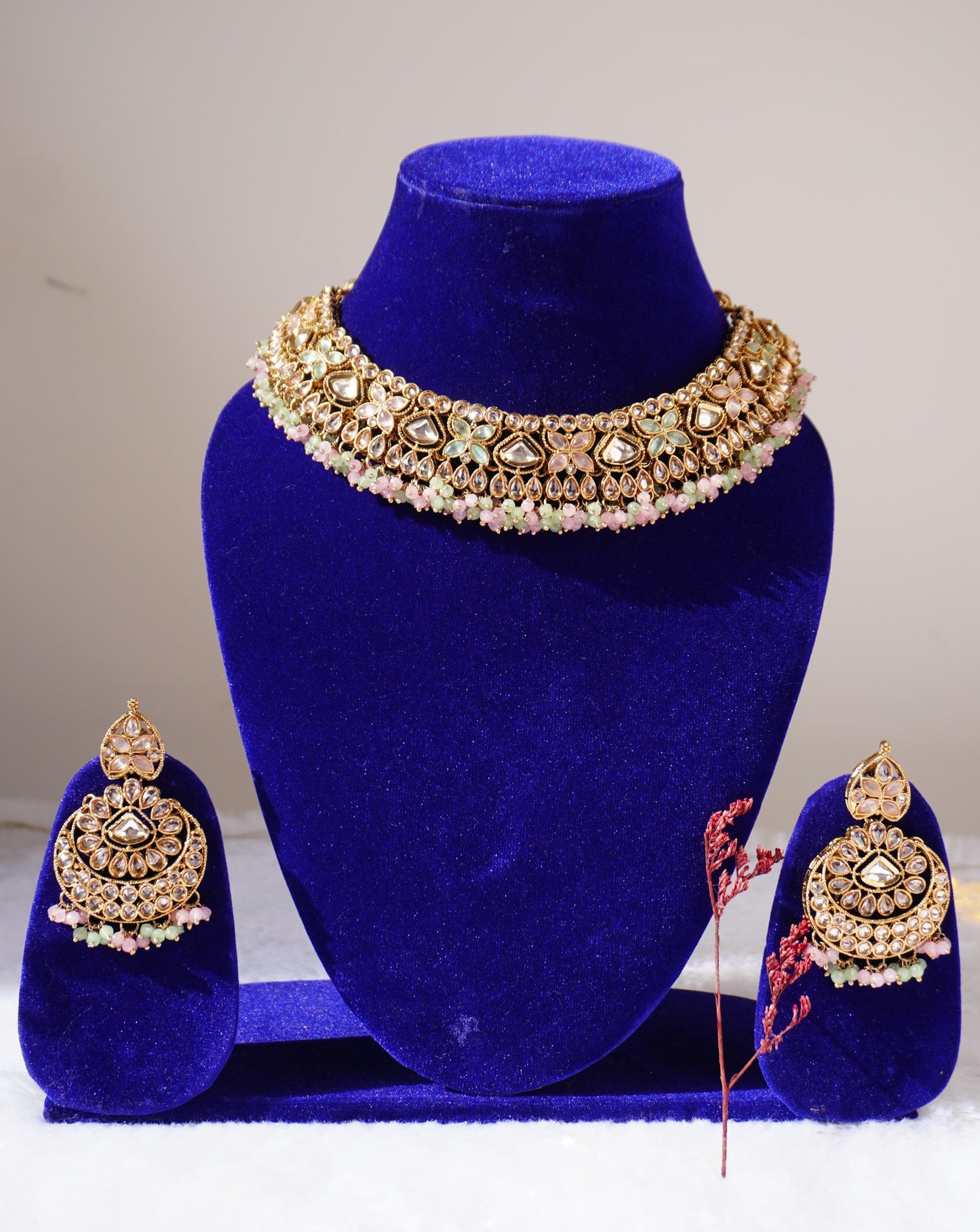 Kundan Necklace Set AGK032