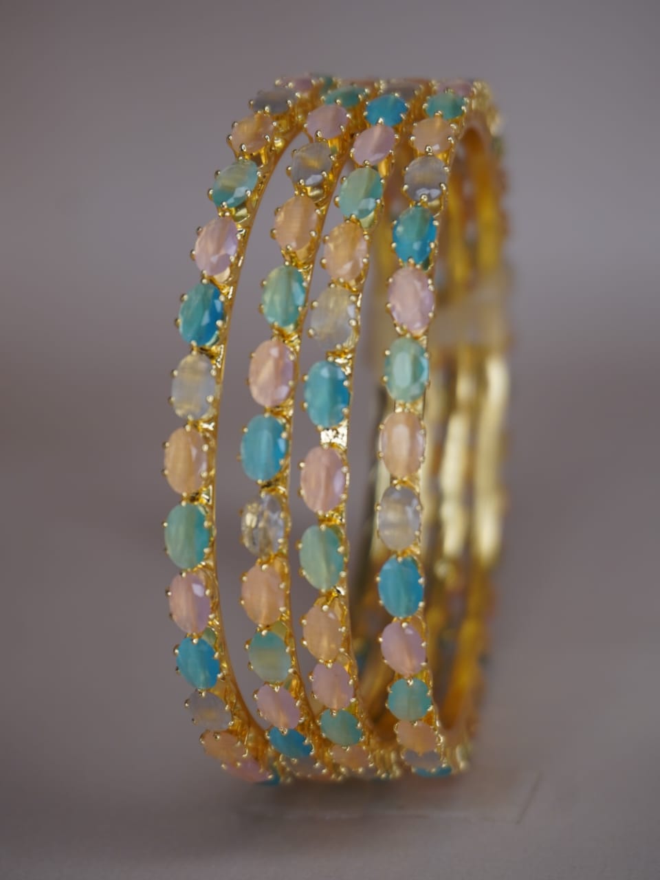 Abinaya Pastel Stones Bangles