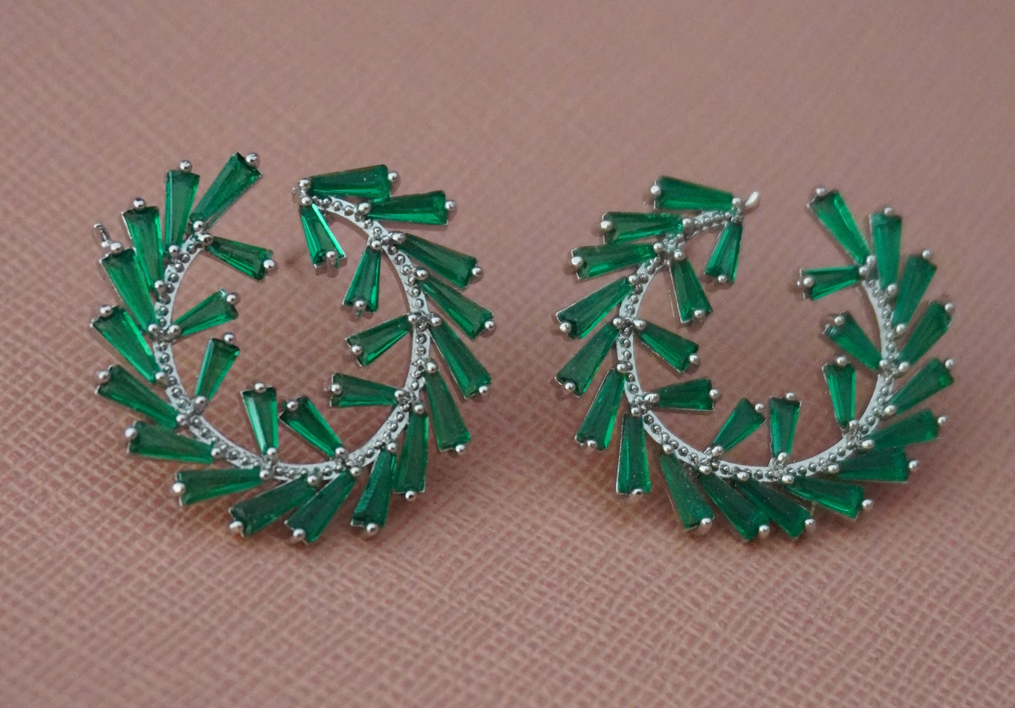 Beula Green AD earrings