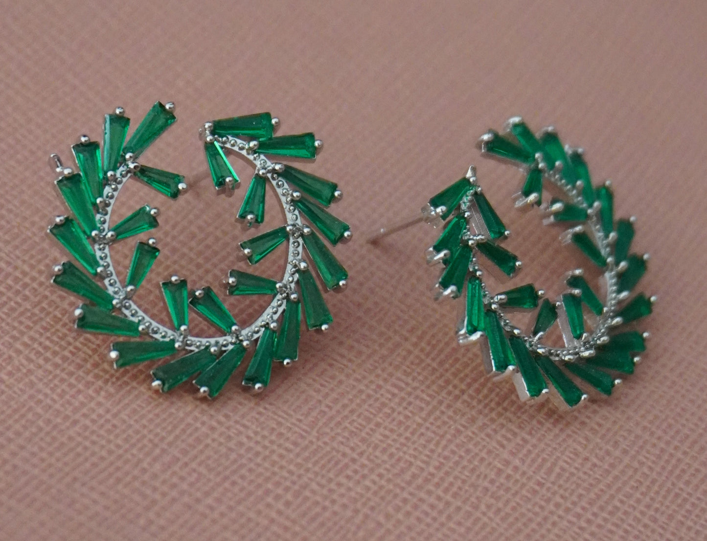 Beula Green AD earrings