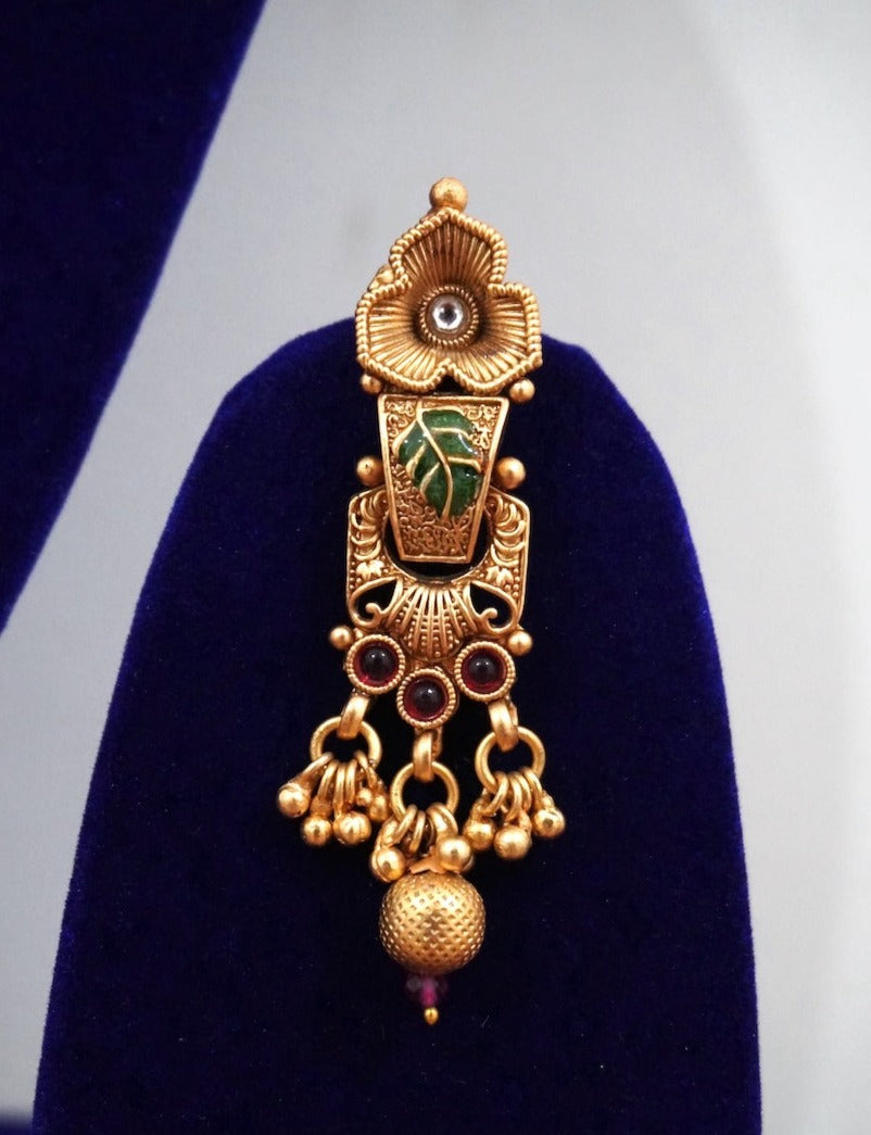 MISTRESS Antique Gold Meenakari Choker Set