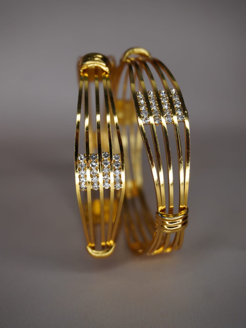 Elegant Designer Bangles with Sparkling Stones