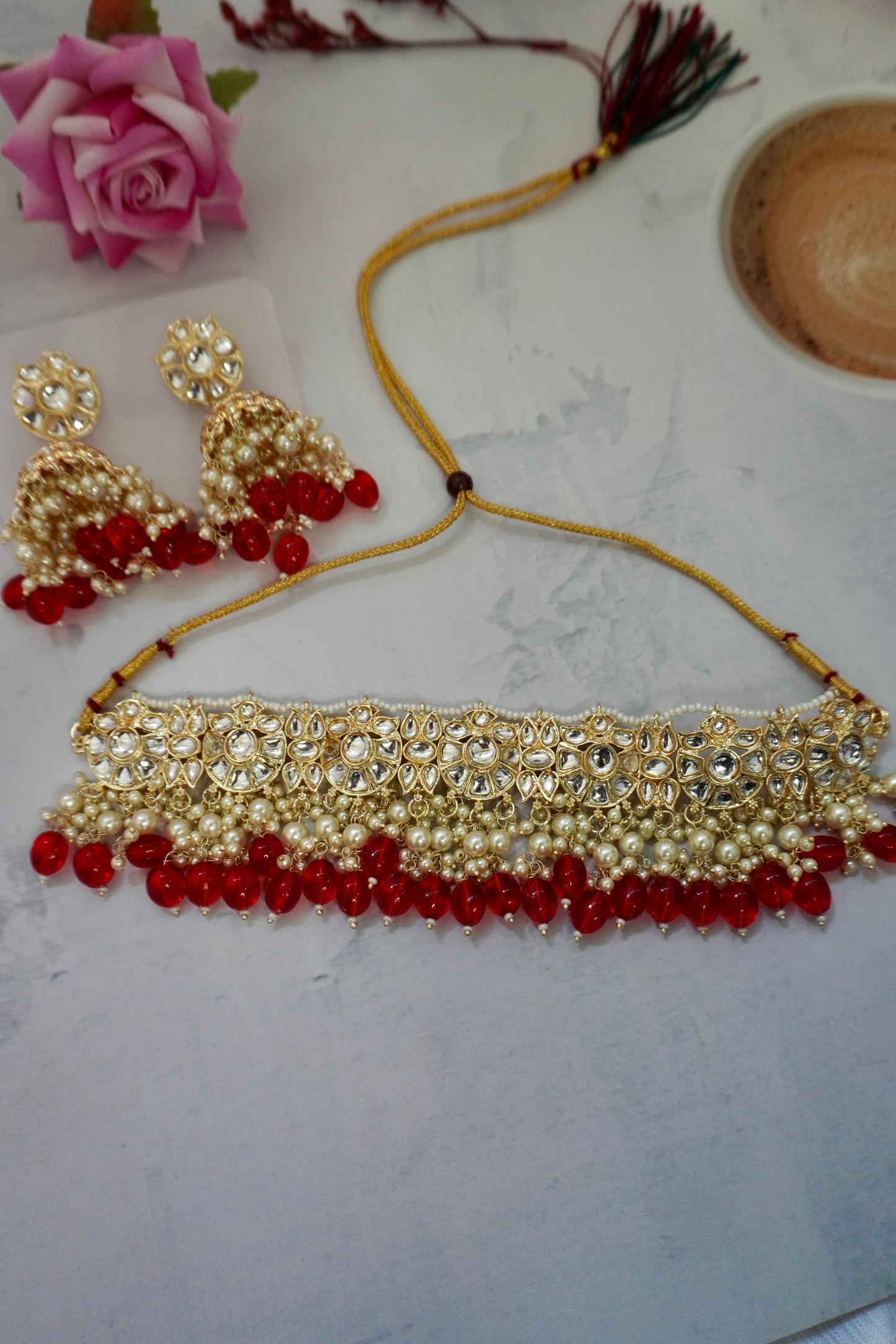 Gold Plated Kundan Choker Set GPK005