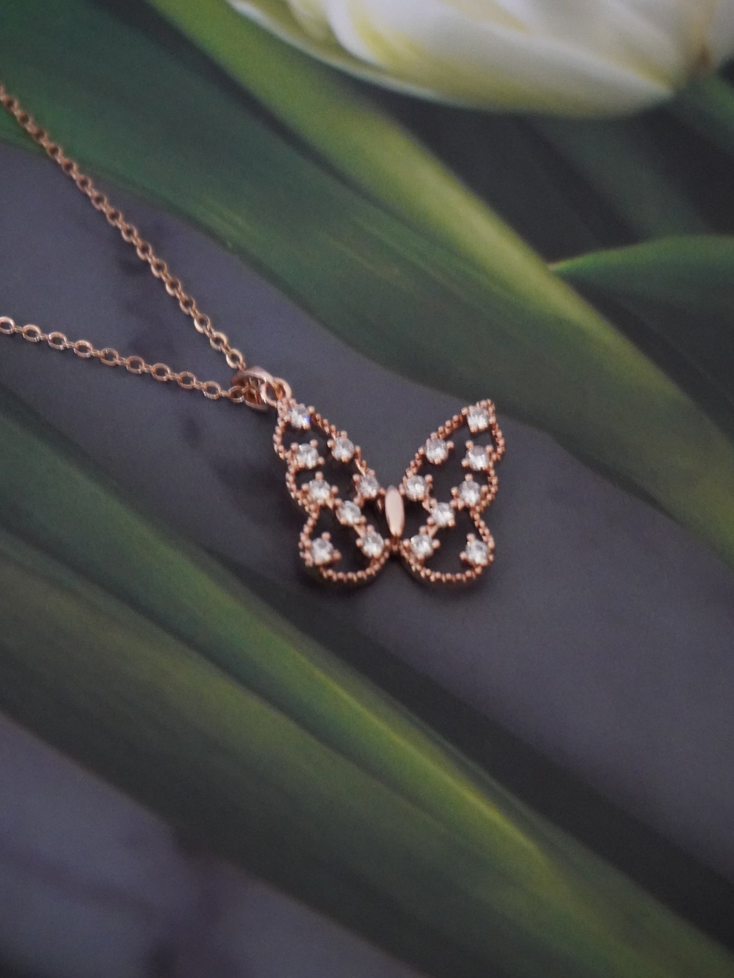 Lucy Rose Gold Butterfly Pendant