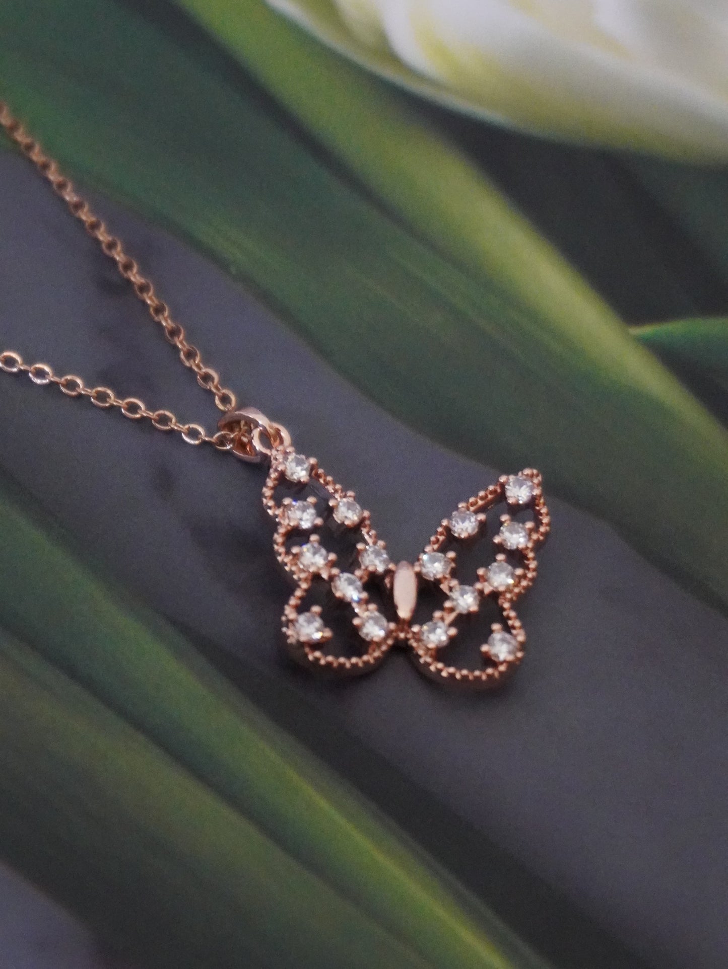 Lucy Rose Gold Butterfly Pendant