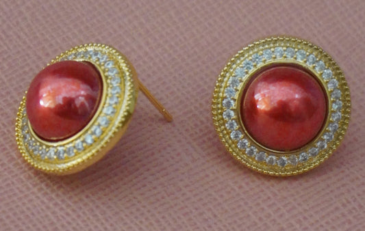Radha's Red AD Studs