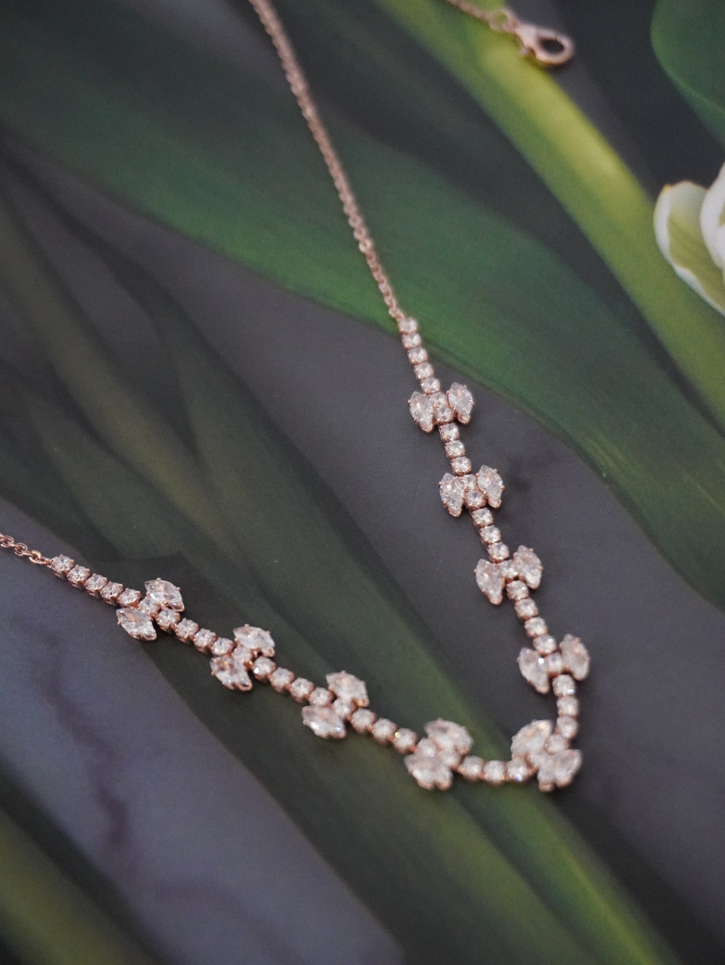 Rhianna Rose Gold Crystal AD Pendant