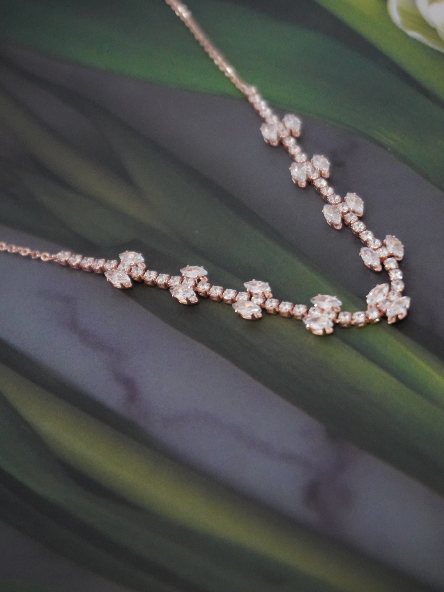 Rhianna Rose Gold Crystal AD Pendant