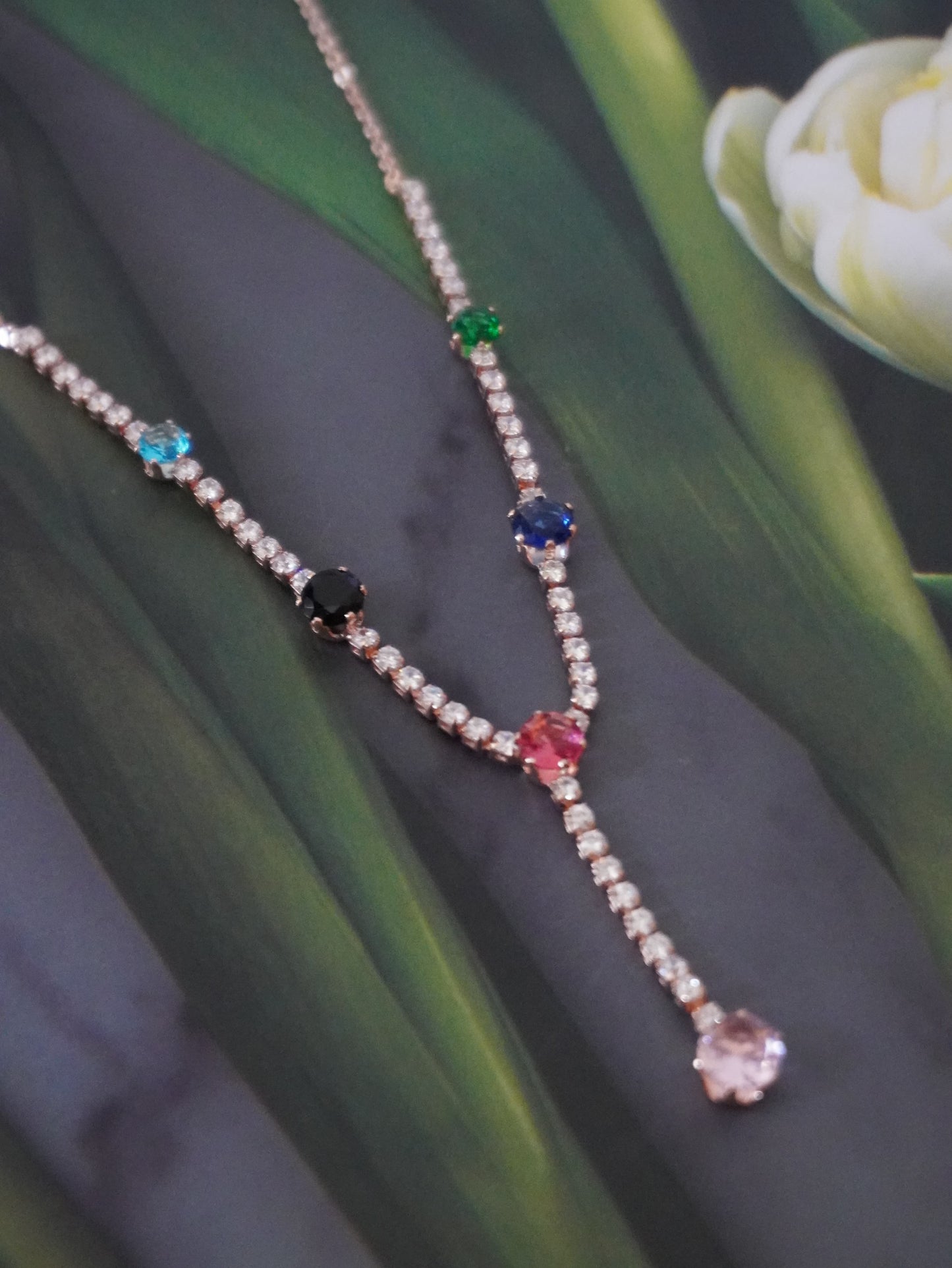 Victoria Stone Chain Pendant