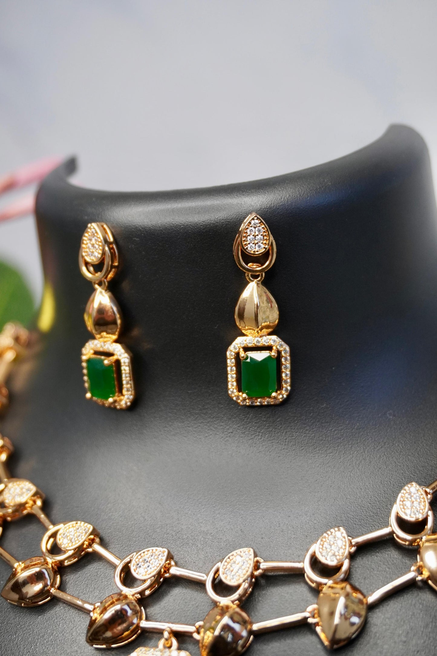 Gold Plated AD Necklace Ad011