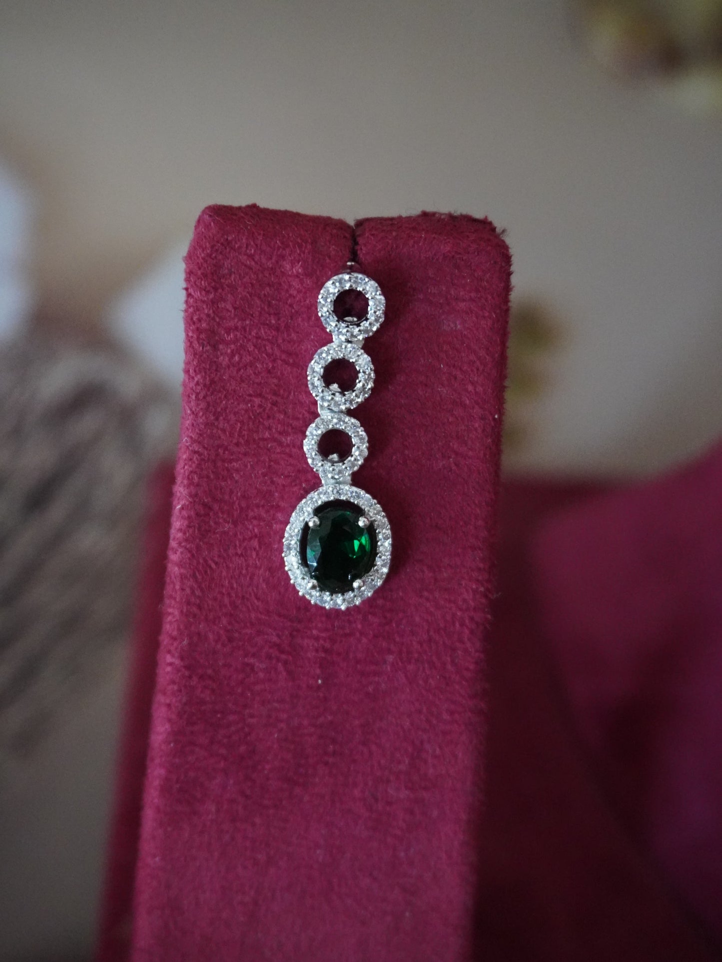 Ziva green ad necklace