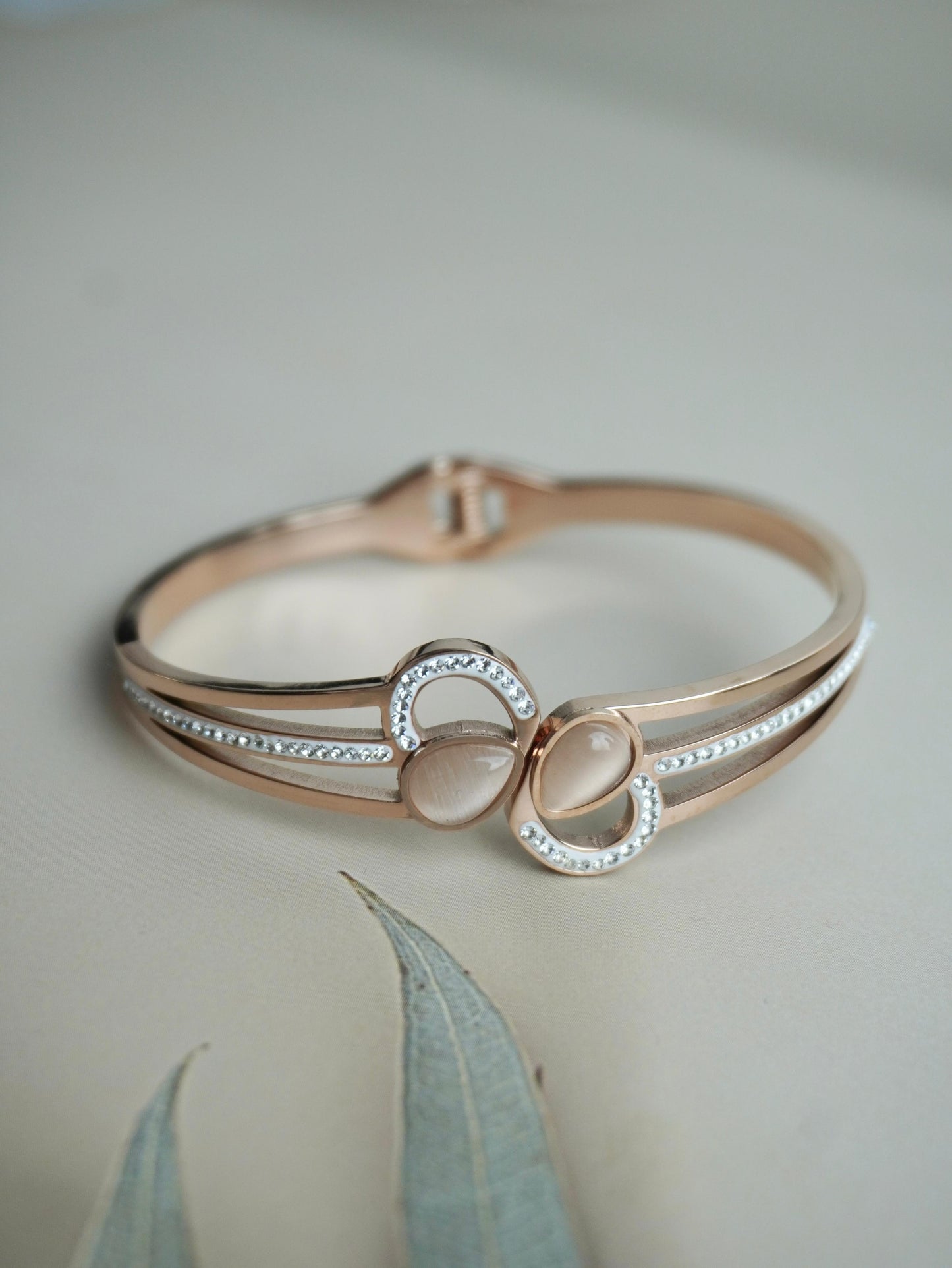 AD stone rose gold bracelet