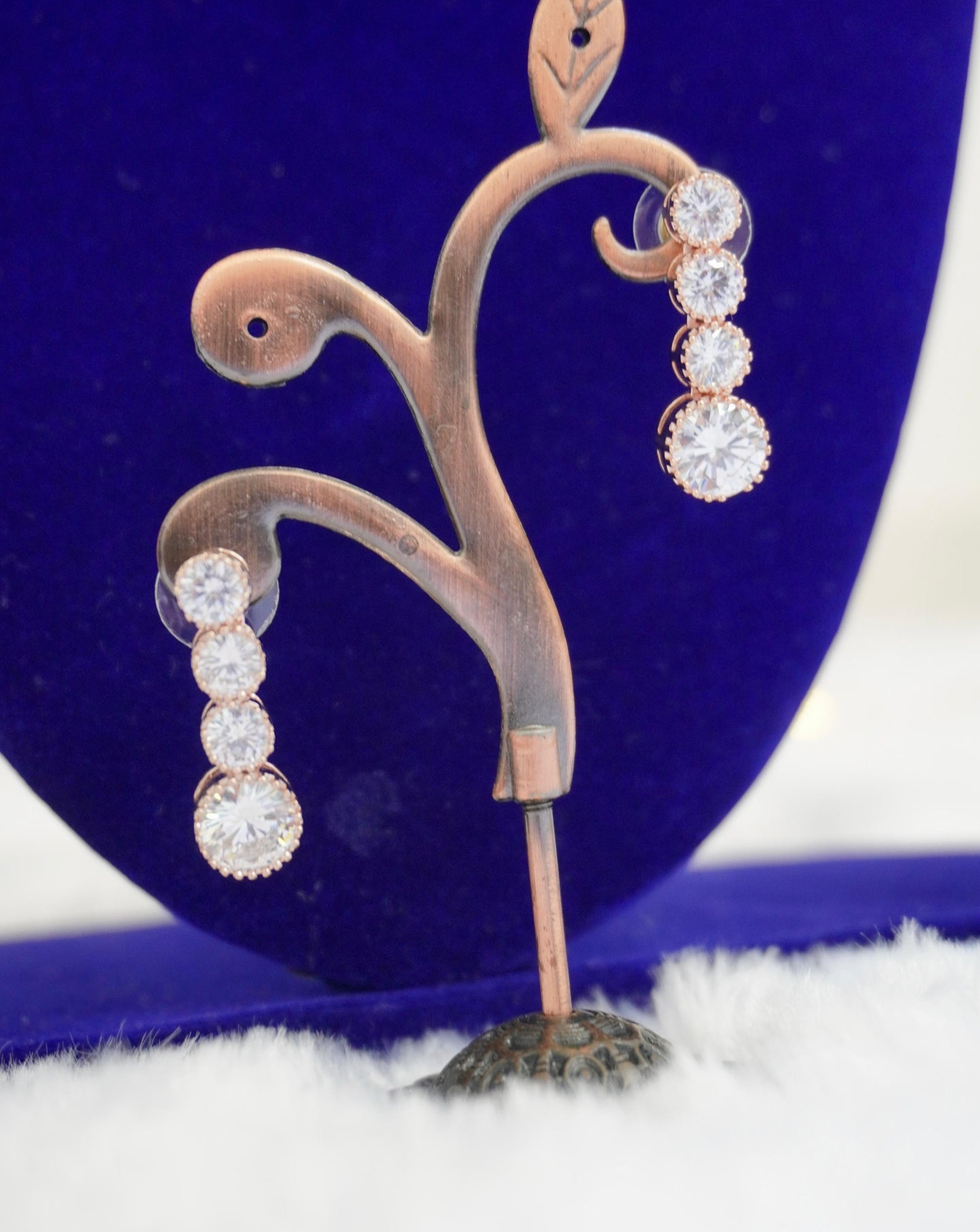 Rose Gold AD Earrings