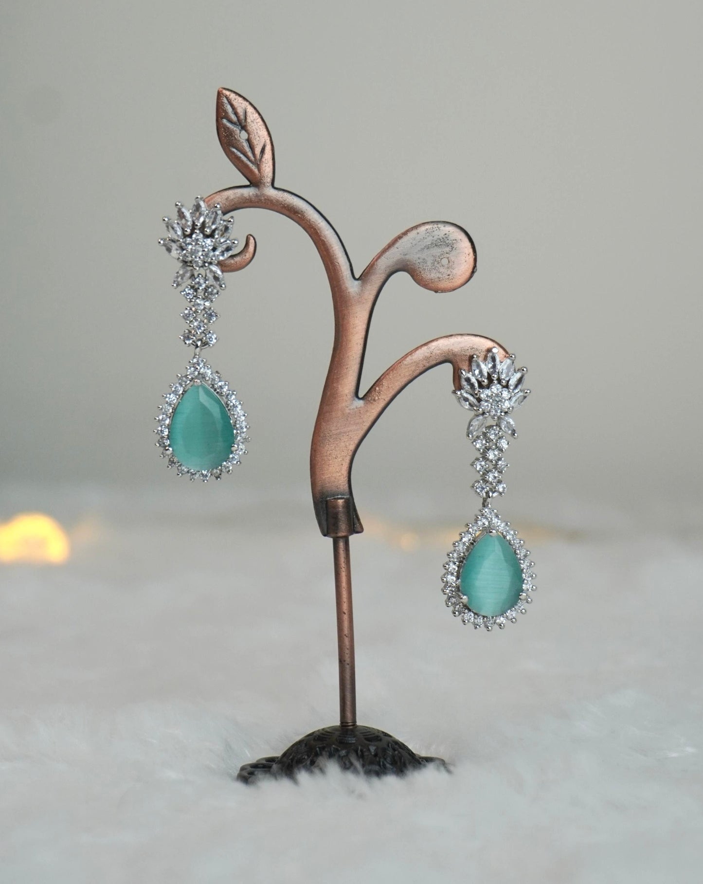 Mint AD Diamond Necklace Set