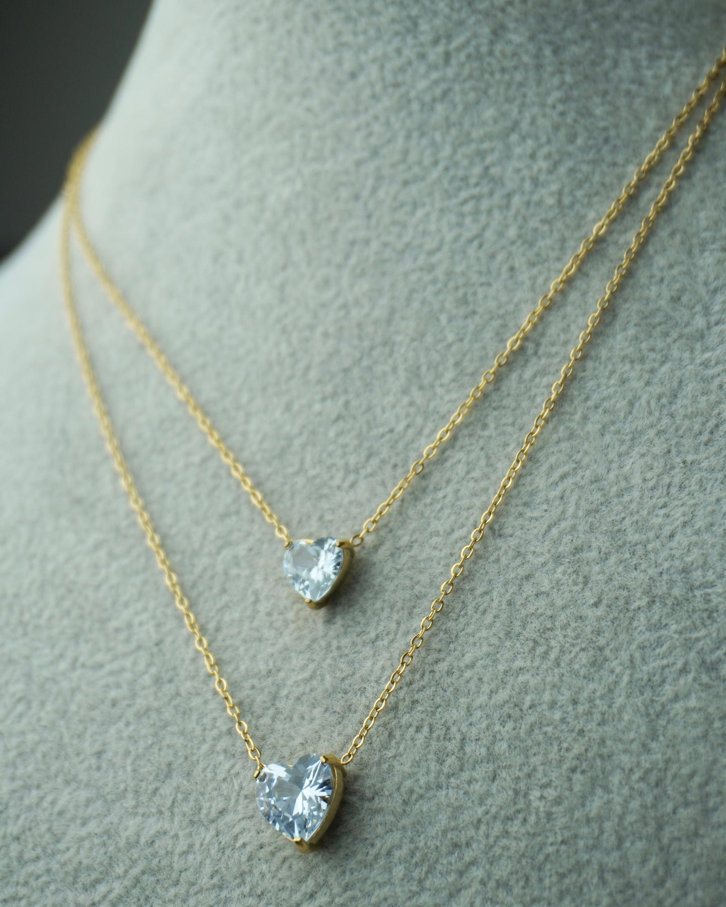 Layered Heart Necklace C002