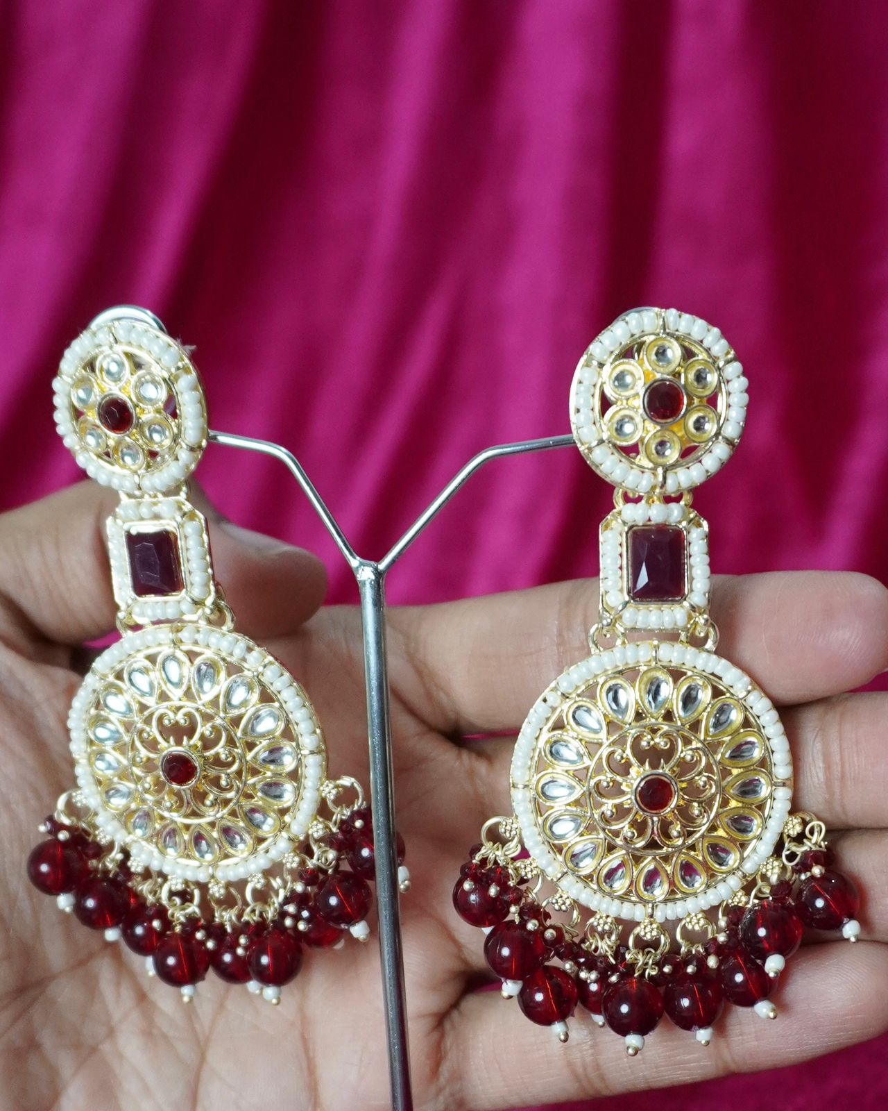 Kundan Jhumka Earrings JK001