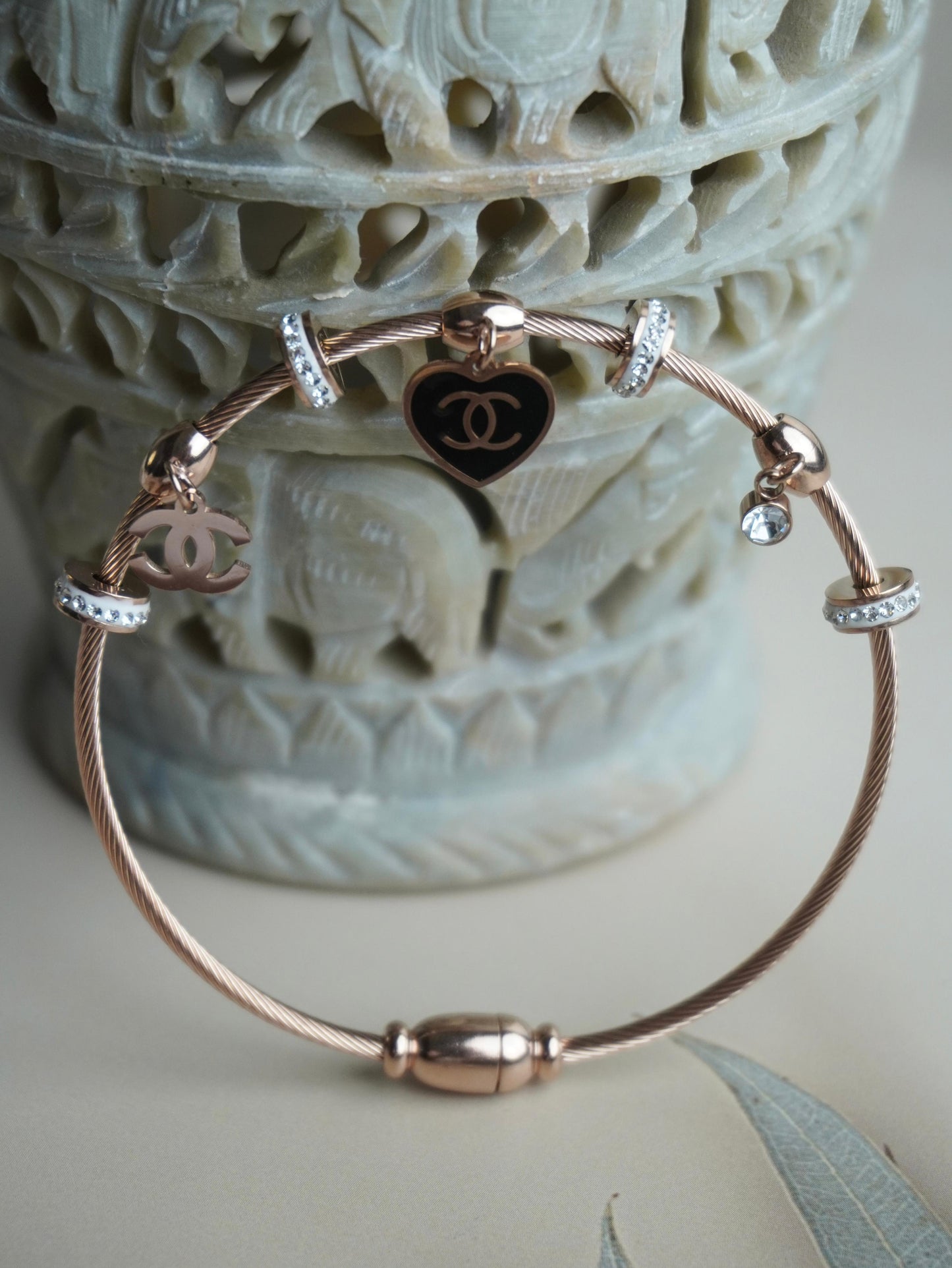 Rose Gold Charm Bracelet B004
