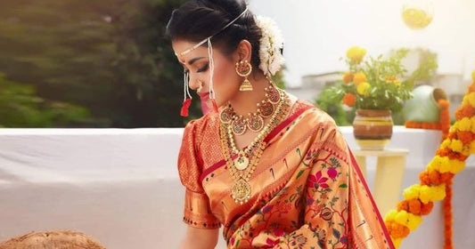 jewellery to wear with paithini saree