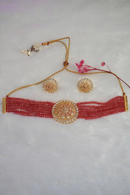 beaded ad choker set