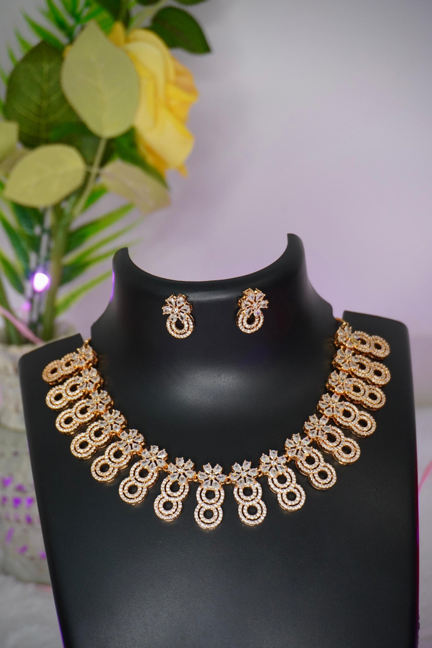 ad necklace and earrings set