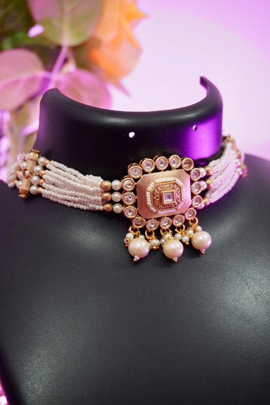 Antique Kundan Choker Necklace AGK011