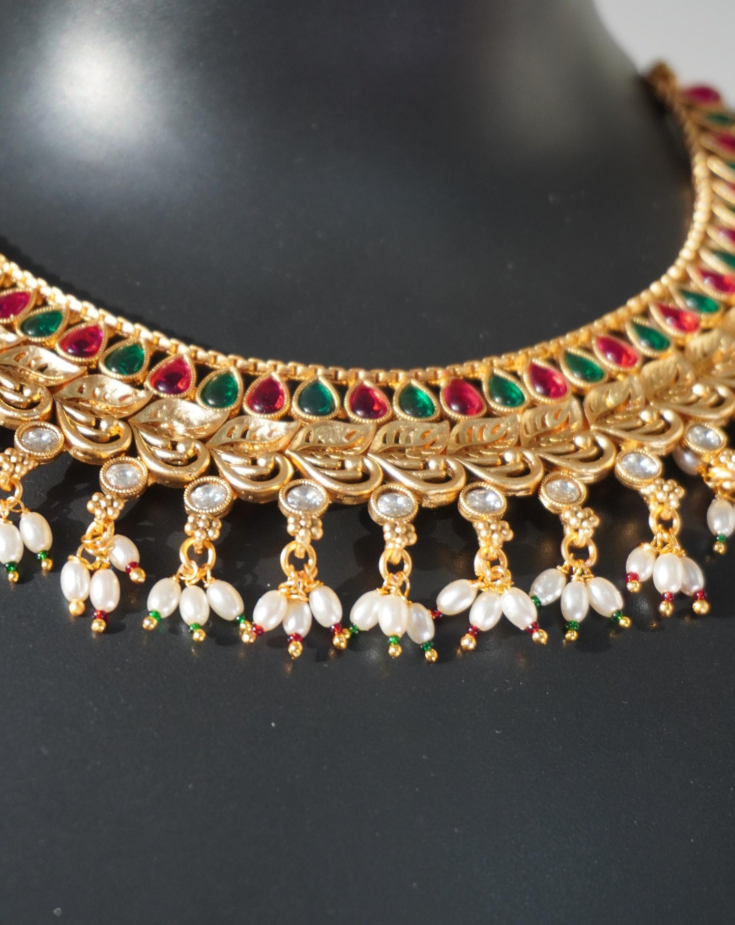 Antique Kundan Necklace Set AGK016