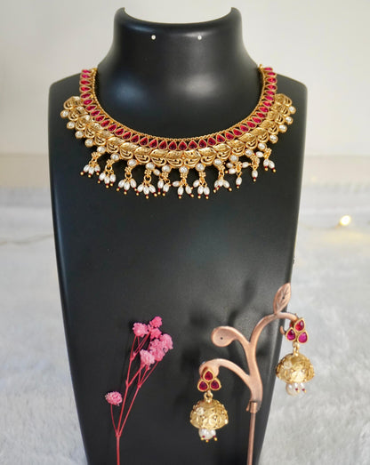 Antique Kundan Necklace Set AGK016