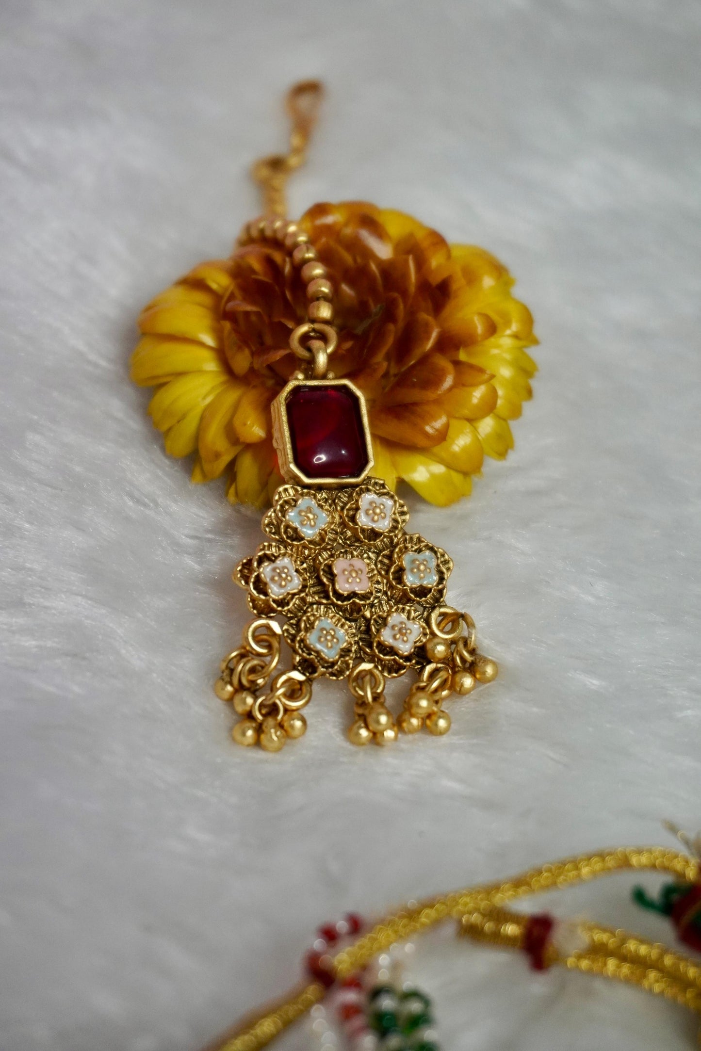 Meenakari Antique Gold Necklace AGM003