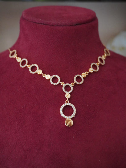 Arohi rose gold ad necklace