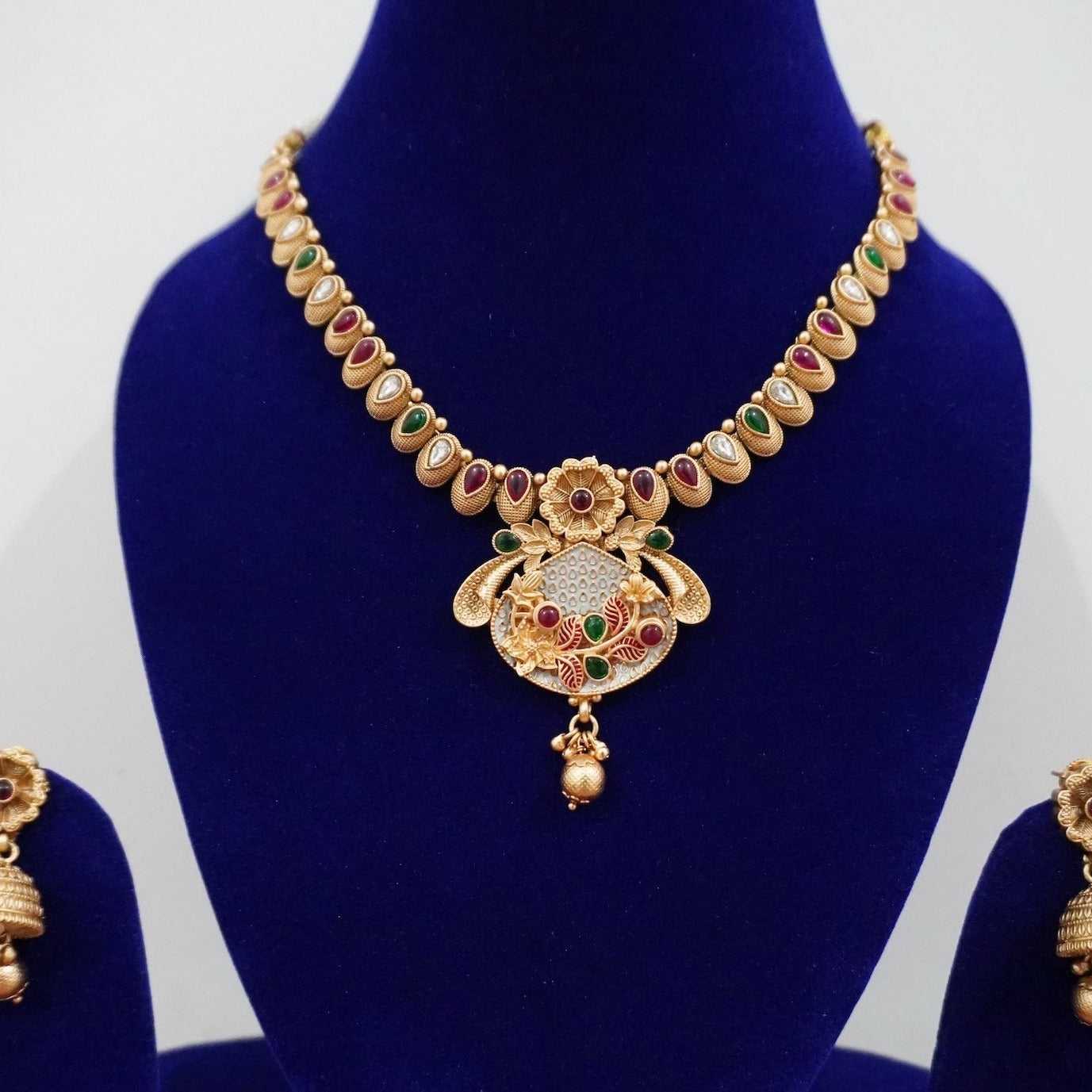 Meenakari antique necklace set