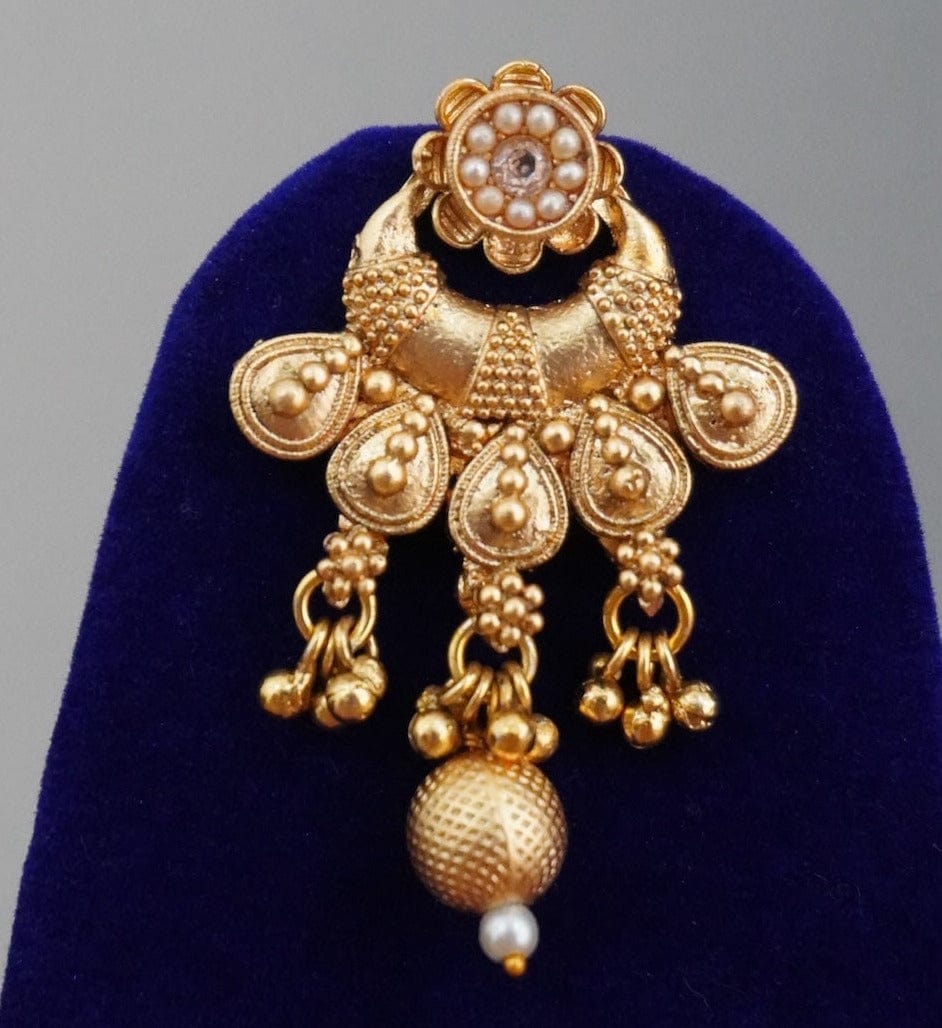 LUXUR Antique Gold Necklace Set