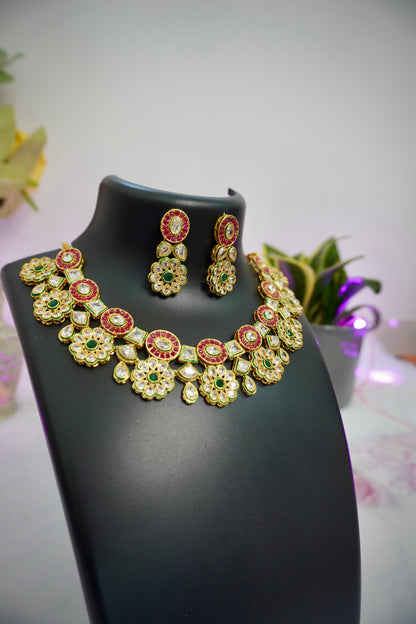 Gold Plated Kundan Necklace GPK004