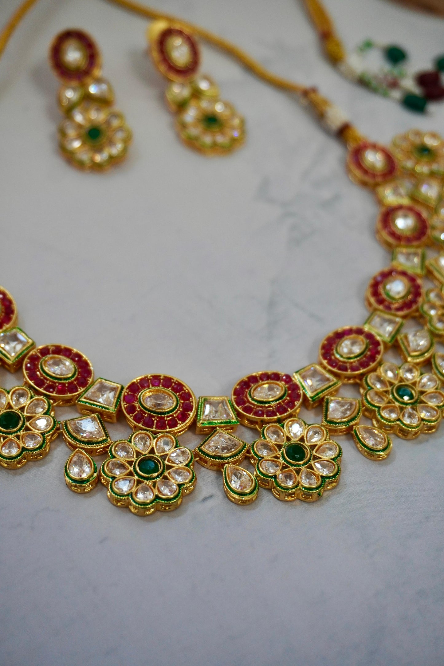 Gold Plated Kundan Necklace GPK004