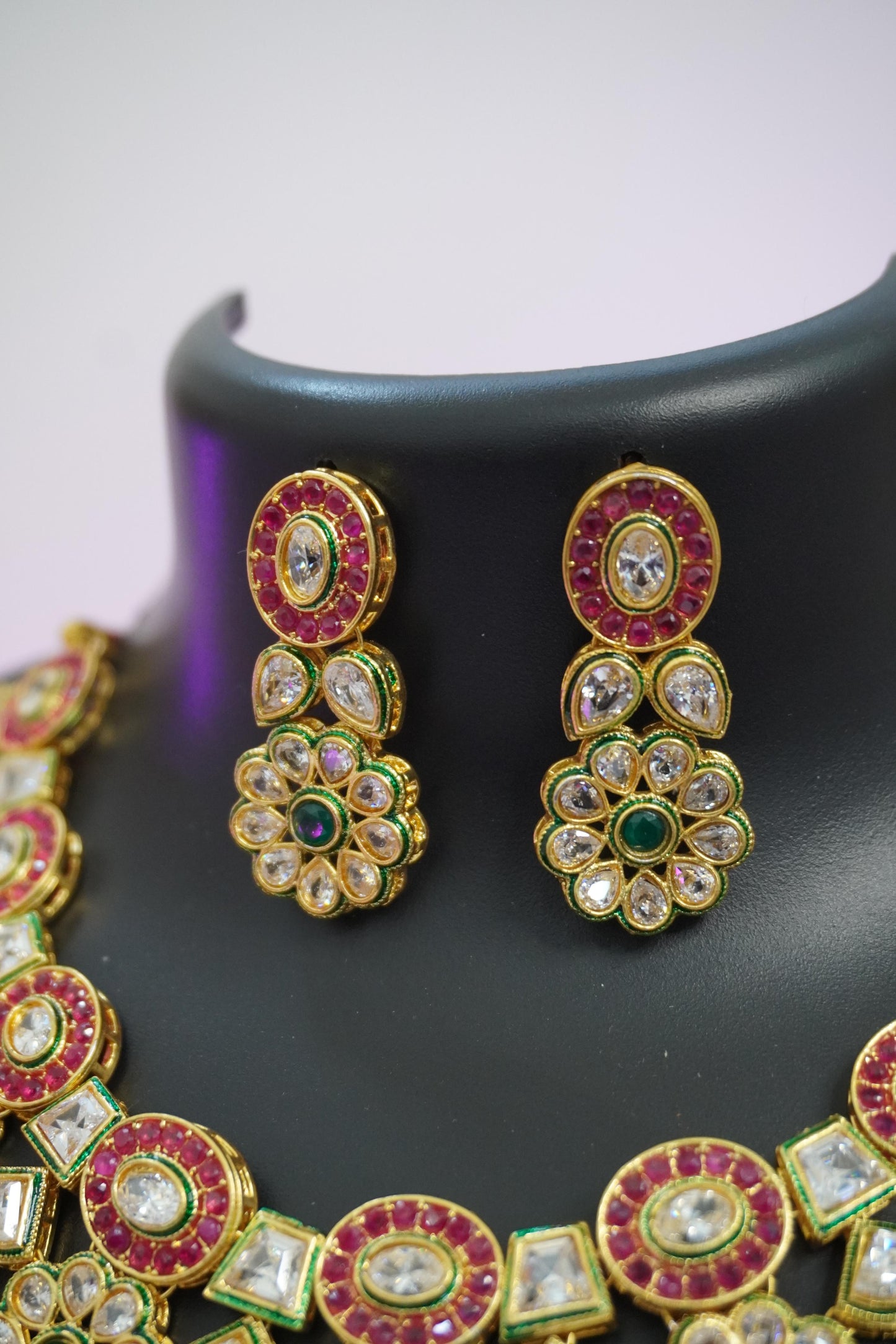 Gold Plated Kundan Necklace GPK004