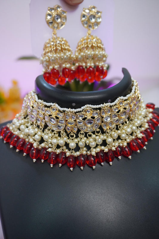 Gold Plated Kundan Choker Set GPK005