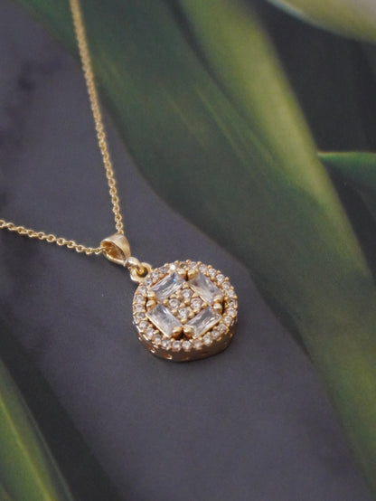 Romy Cut Stones Round Pendant
