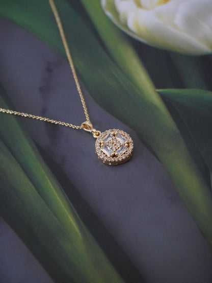 Romy Cut Stones Round Pendant