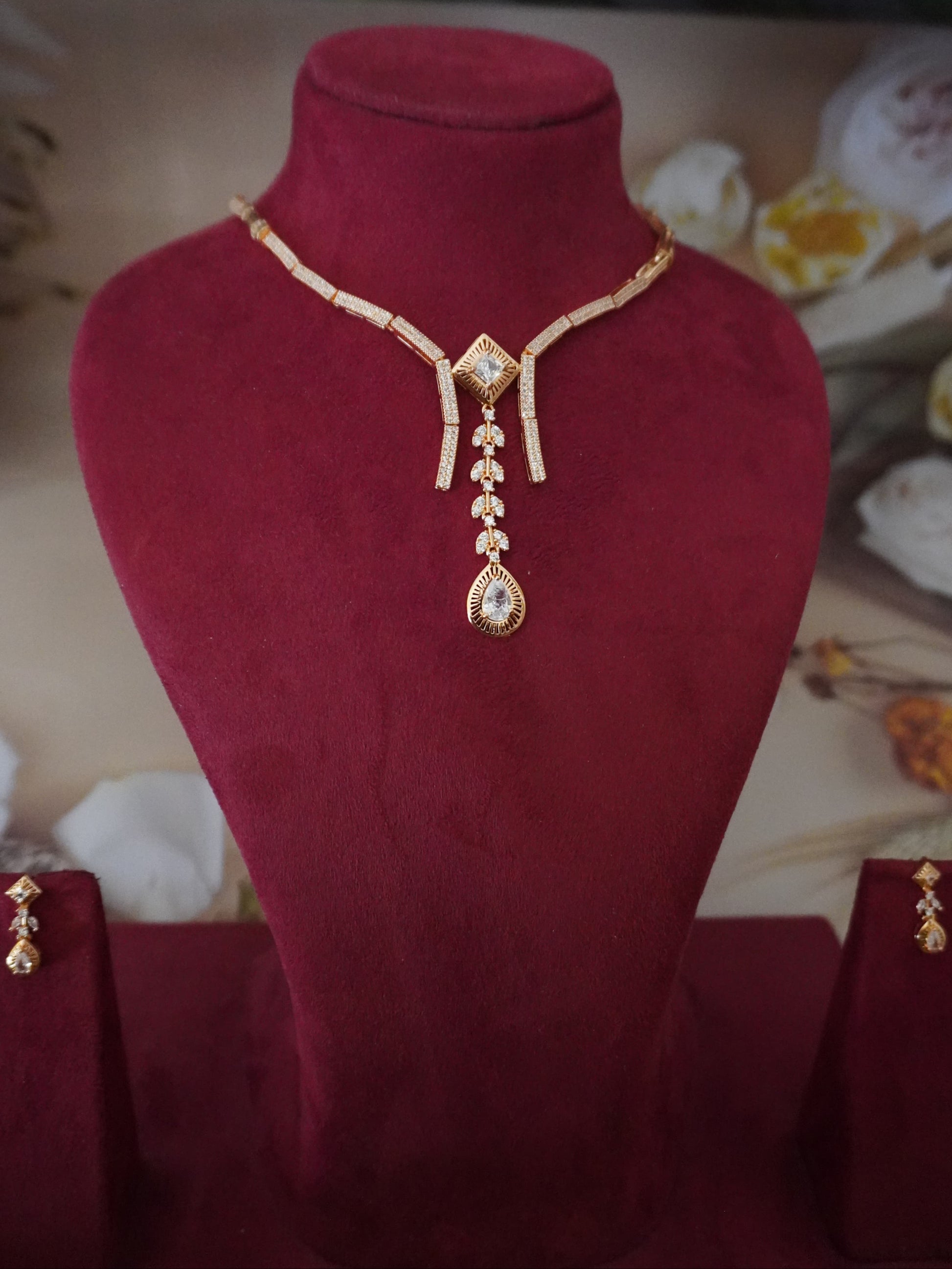 Sitara  ad rose gold  necklace
