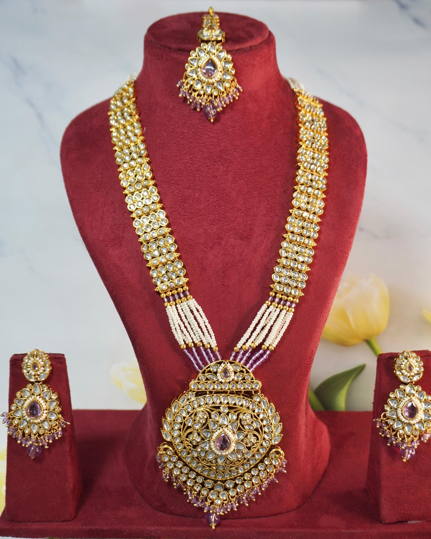 Eva's Kundan necklace set K099