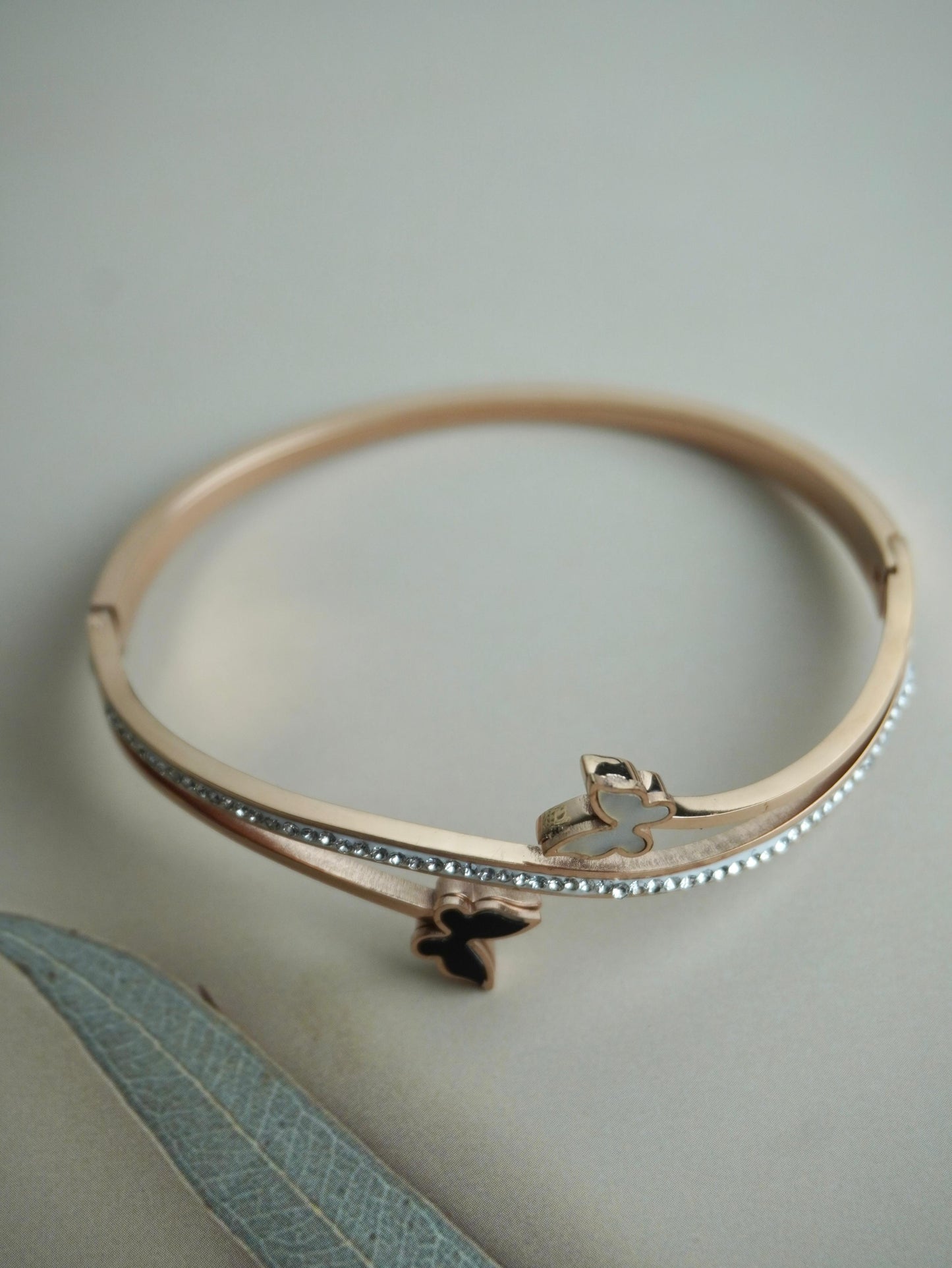 Women Rose Gold Butterfly Bracelet