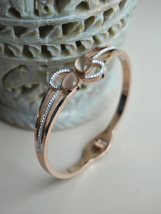 AD stone rose gold bracelet for girls