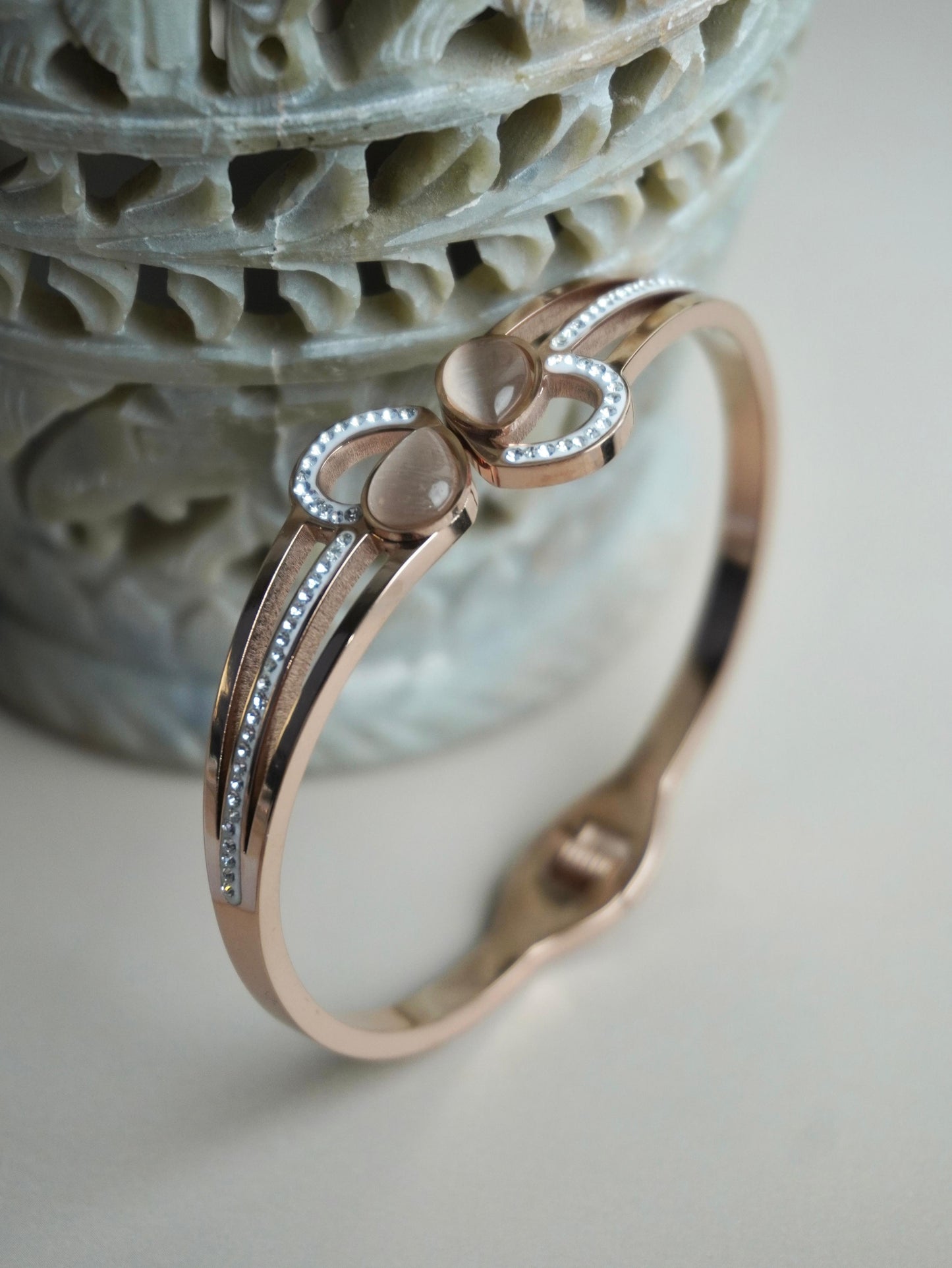 AD stone rose gold bracelet for girls