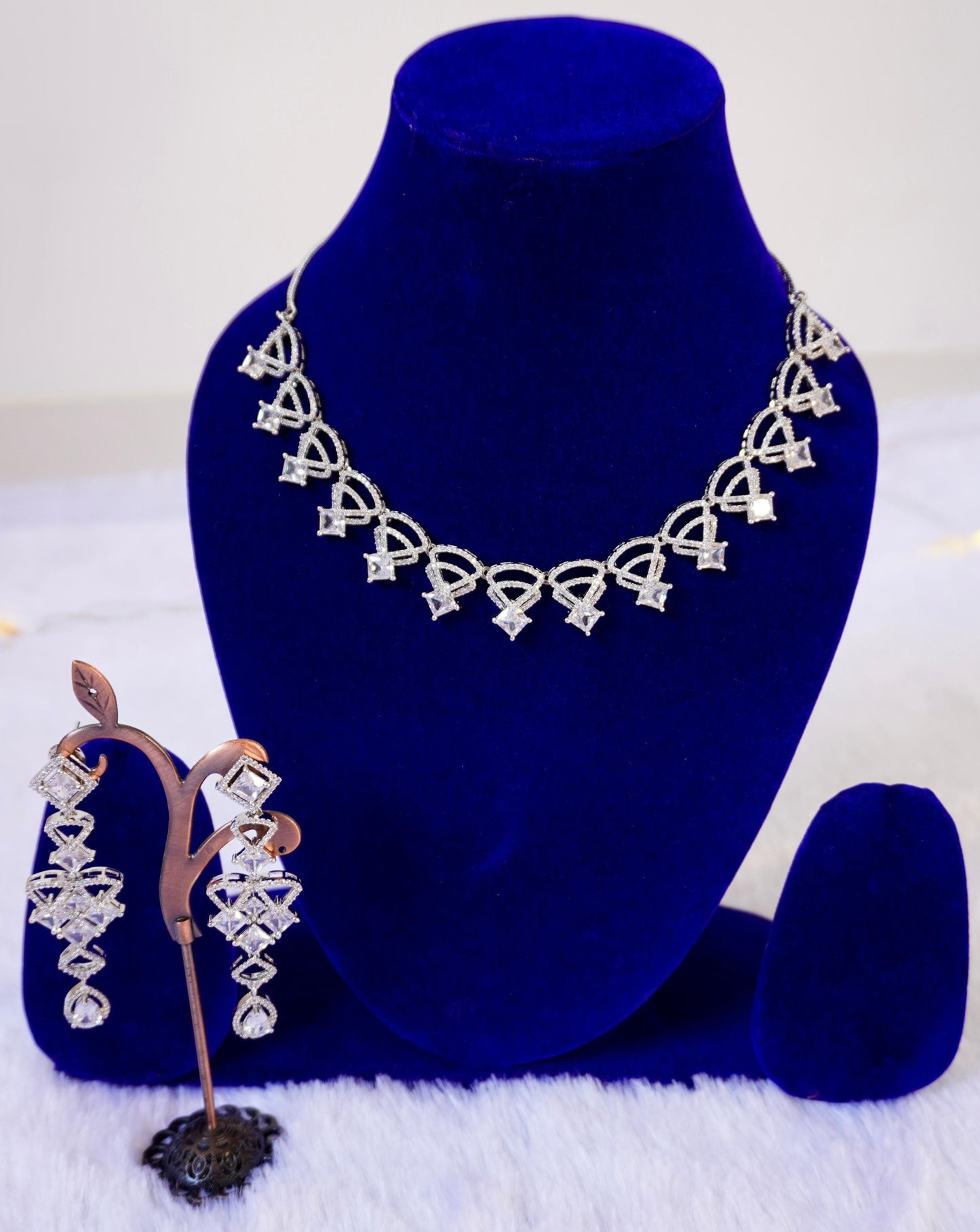 White AD Necklace Set