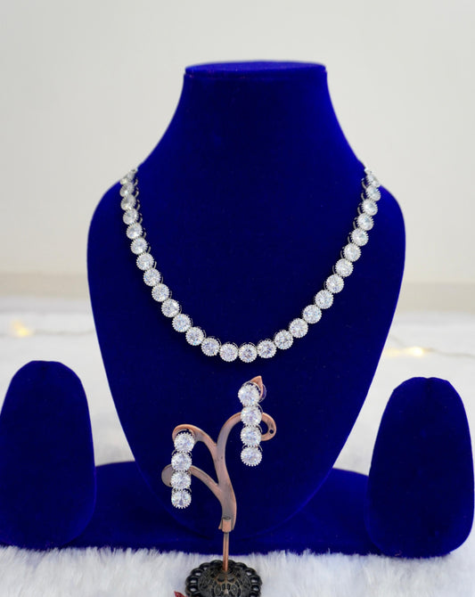 American Diamond Necklace Set ad026