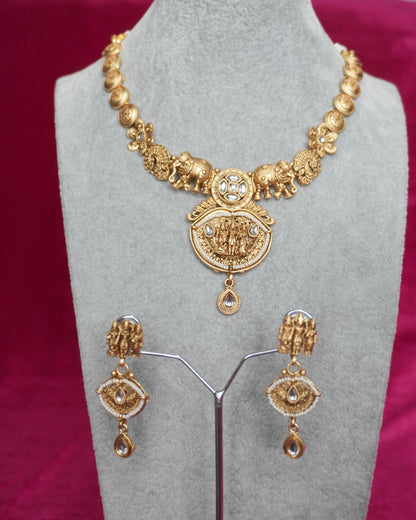 Sri Ram Antique Gold Necklace AG023