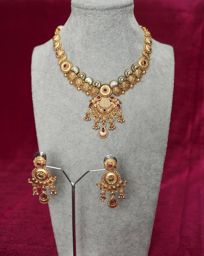 designer antique necklace set