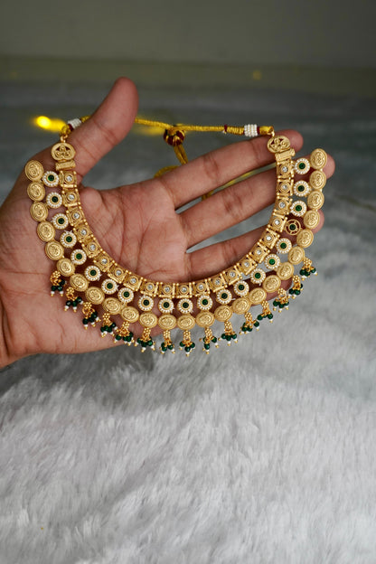 Antique Kundan Necklace Set AGK019